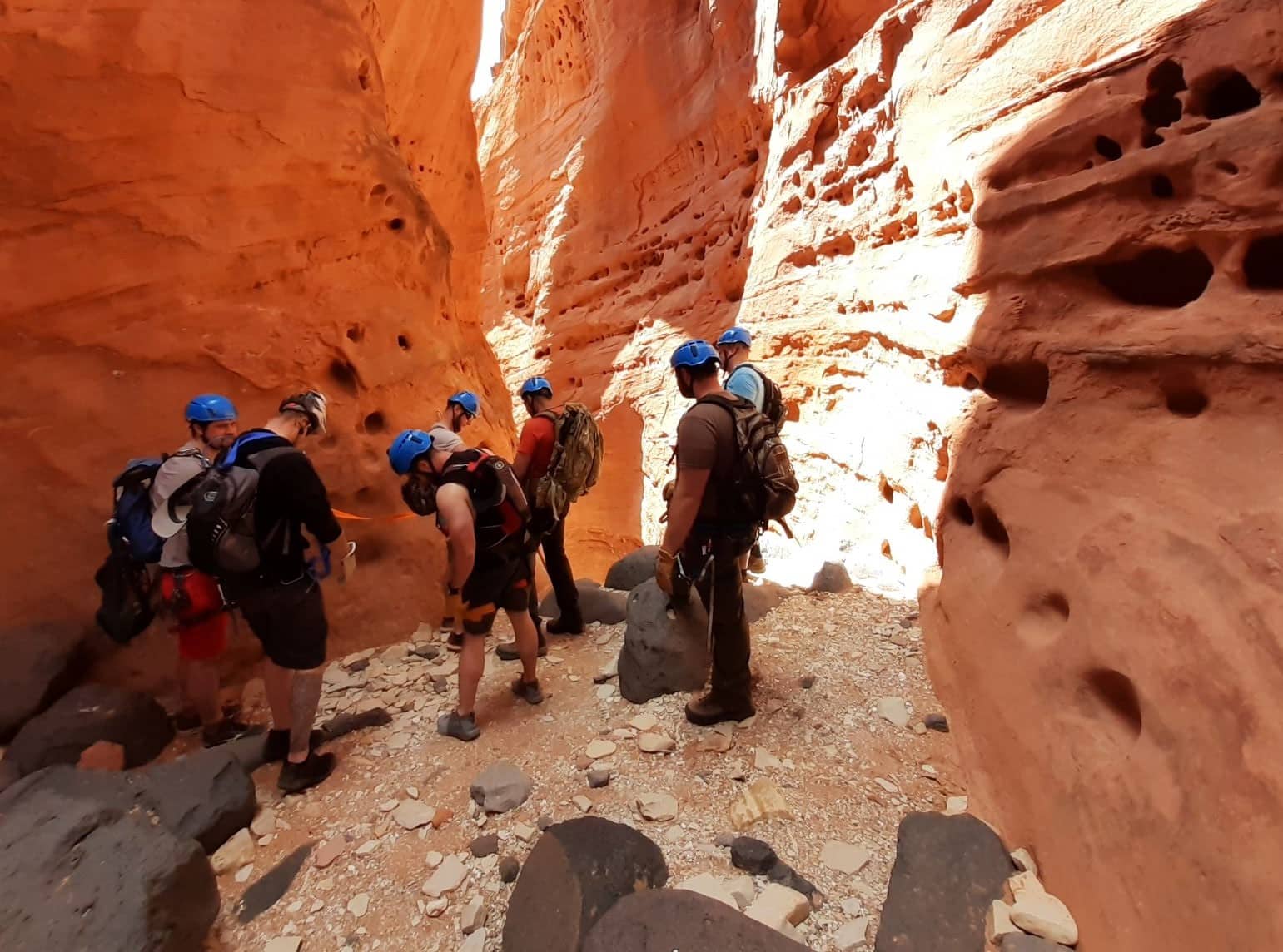 Rappelling in Southern Utah